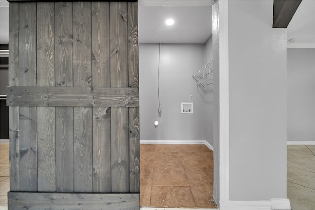 interior space with tile patterned flooring