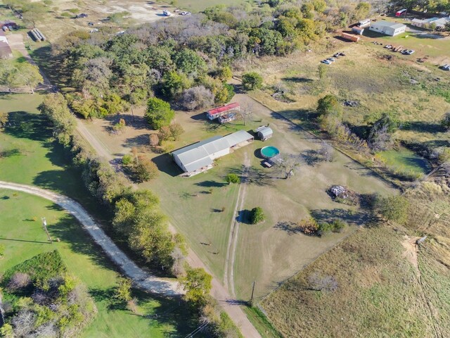 bird's eye view featuring a rural view