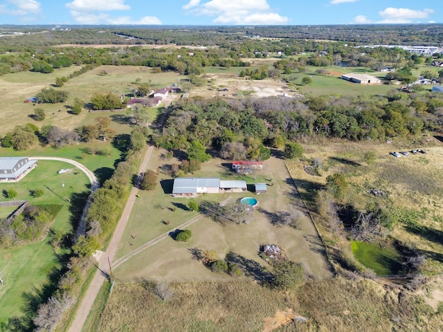 bird's eye view with a rural view