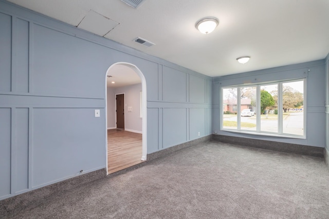 view of carpeted empty room