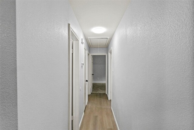 hallway featuring light hardwood / wood-style flooring