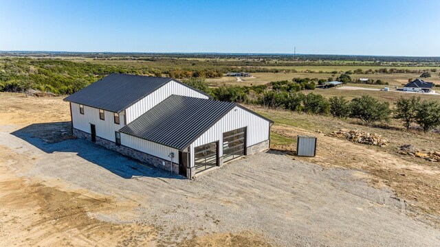 aerial view with a rural view