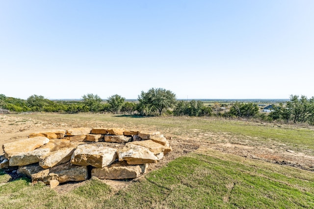 view of yard featuring a rural view