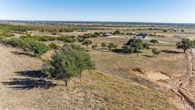 drone / aerial view with a rural view