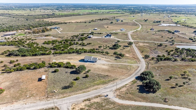 aerial view with a rural view