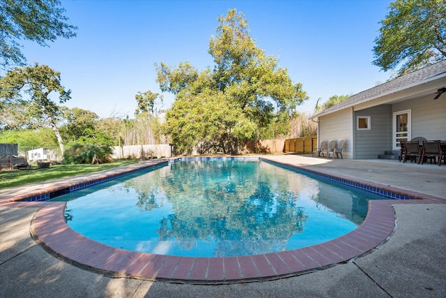 view of pool with a patio