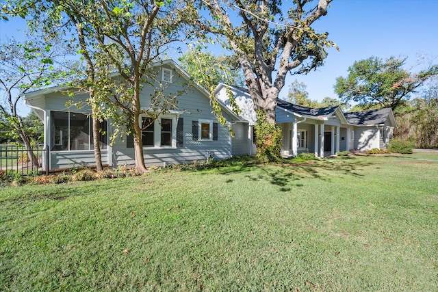 exterior space with a yard