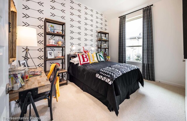 bedroom featuring carpet flooring