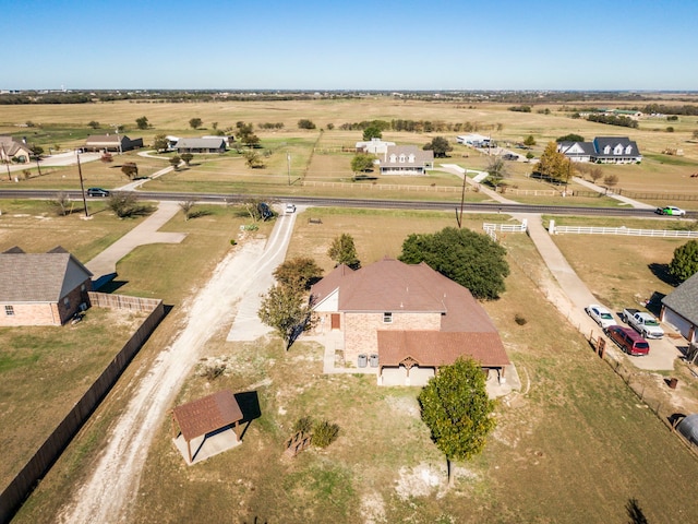 drone / aerial view featuring a rural view