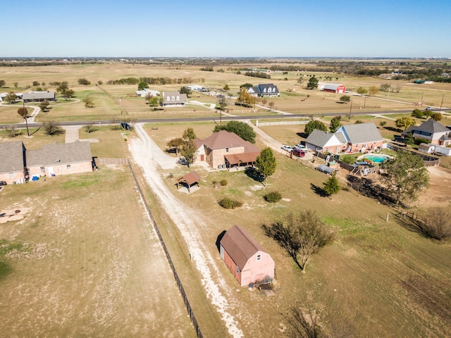 bird's eye view featuring a rural view