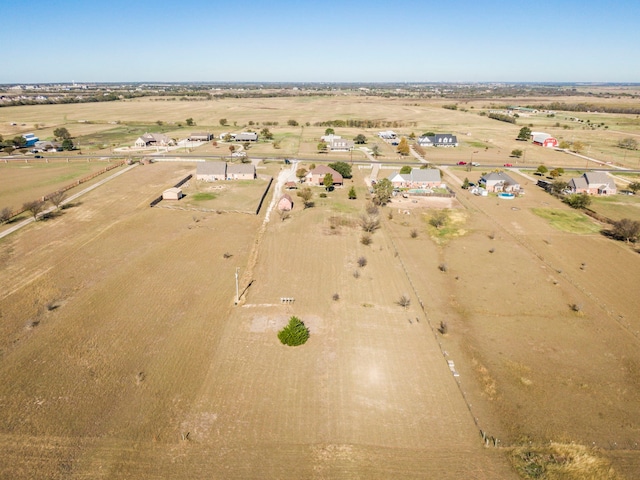 drone / aerial view with a rural view