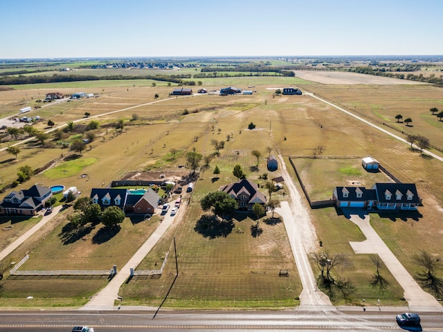 bird's eye view featuring a rural view