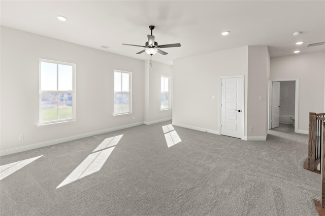 3304 Andesite Rd, Mckinney, TX 75071 - carpeted spare room with healthy amount of natural light, a ceiling fan, baseboards, and recessed lighting