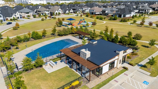 bird's eye view featuring a residential view