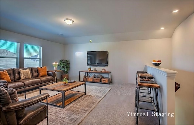 view of carpeted living room