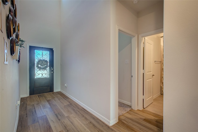 entryway featuring light wood-type flooring