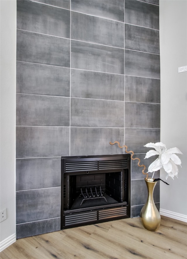 interior details featuring wood-type flooring