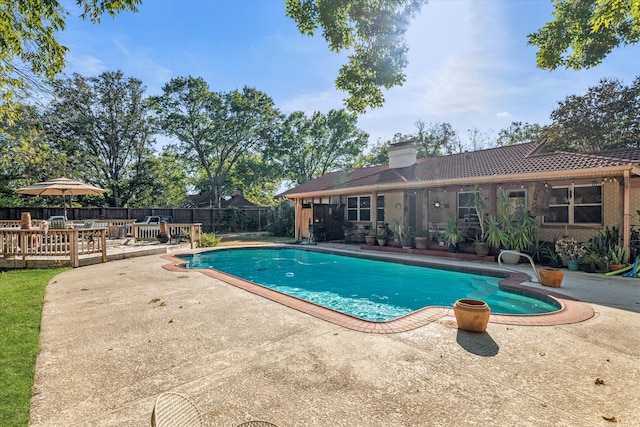 view of pool with a patio area