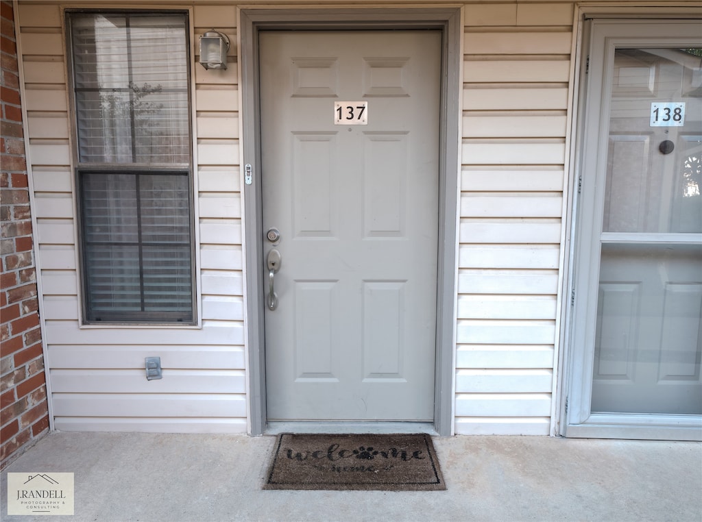 view of doorway to property