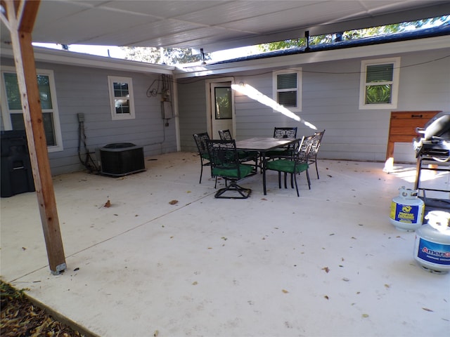 view of patio / terrace with central AC