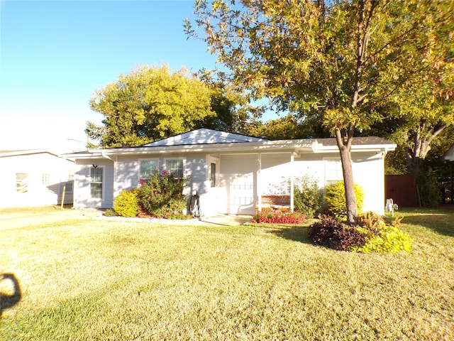 exterior space with a lawn