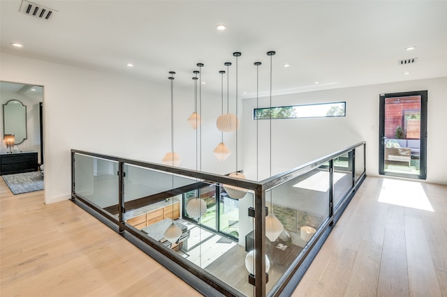 hallway featuring light hardwood / wood-style floors