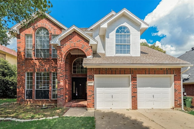 front facade featuring a garage