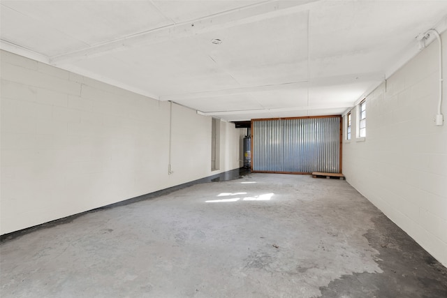 interior space featuring gas water heater