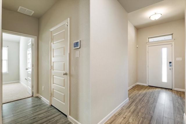 entrance foyer featuring hardwood / wood-style floors