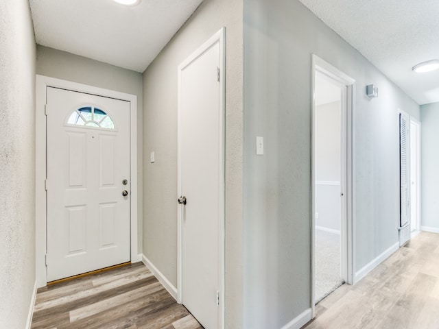 foyer entrance featuring light hardwood / wood-style floors