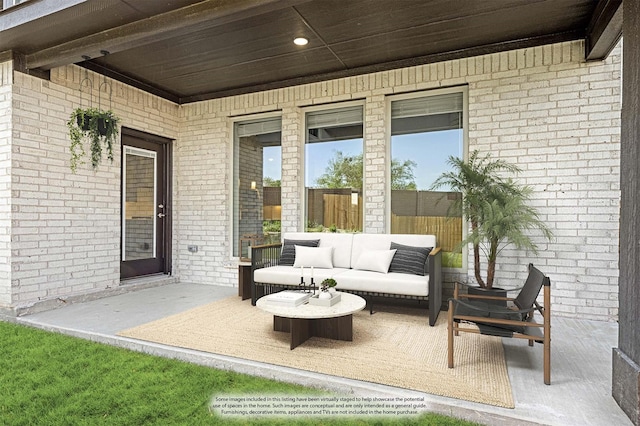 116 Harlan Ct, Aledo, TX 76008 - view of patio featuring outdoor lounge area and fence