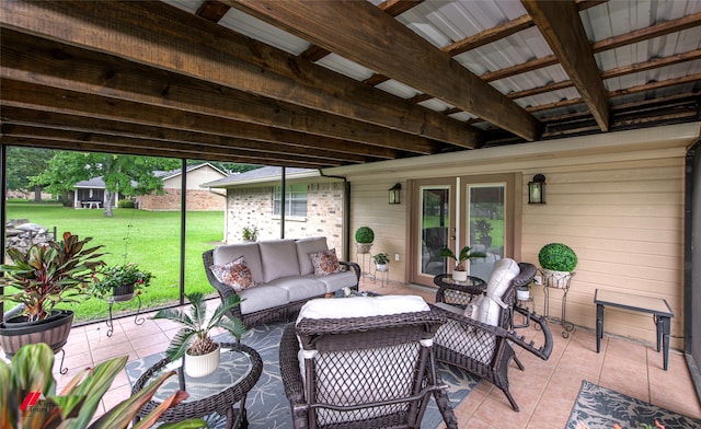 view of patio with an outdoor living space