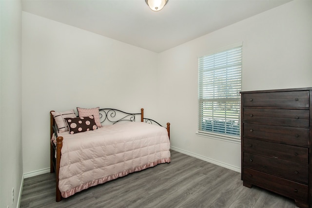 bedroom featuring wood-type flooring