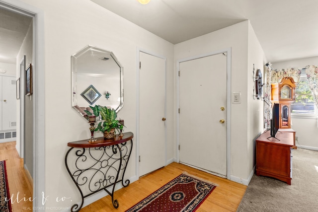 entryway featuring light wood-type flooring