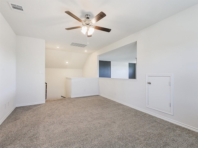 1013 Saddle Club Way, Princeton, TX 75407 - carpeted empty room with ceiling fan, vaulted ceiling, and recessed lighting