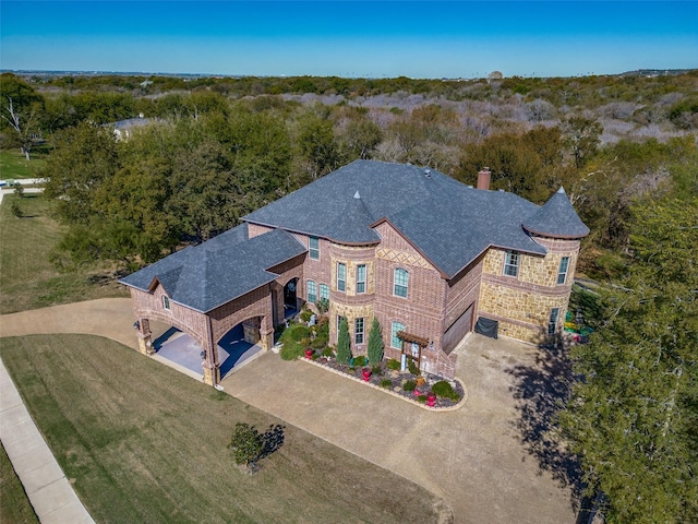 birds eye view of property