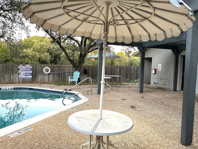 view of pool with a patio area