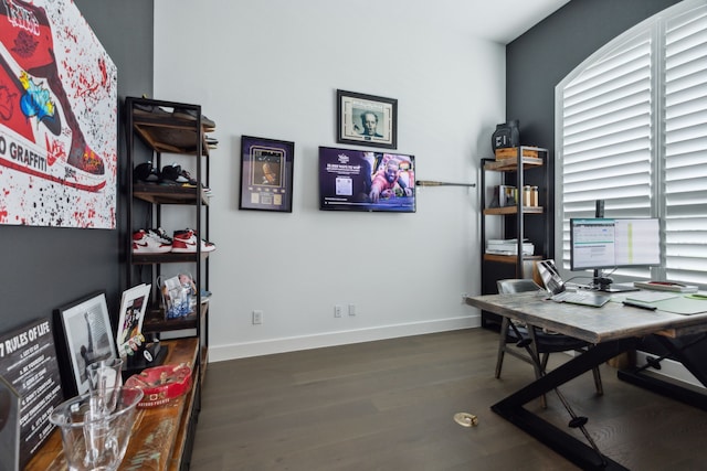 2608 Camden Ct, Celina, TX 75009 - office area with wood finished floors and baseboards