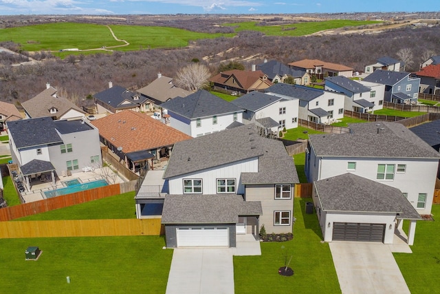 bird's eye view featuring a residential view