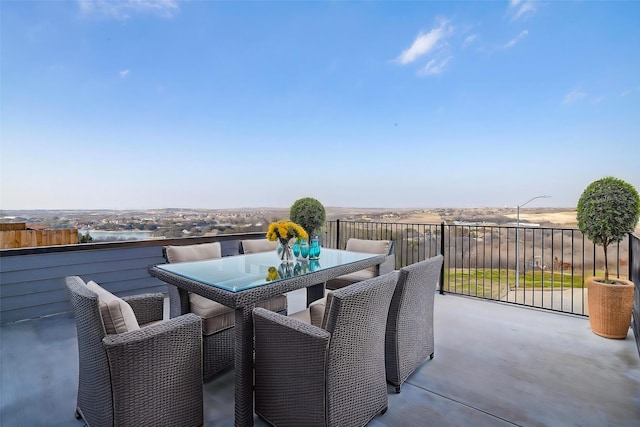 view of patio featuring outdoor dining space