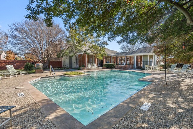 view of pool with a patio