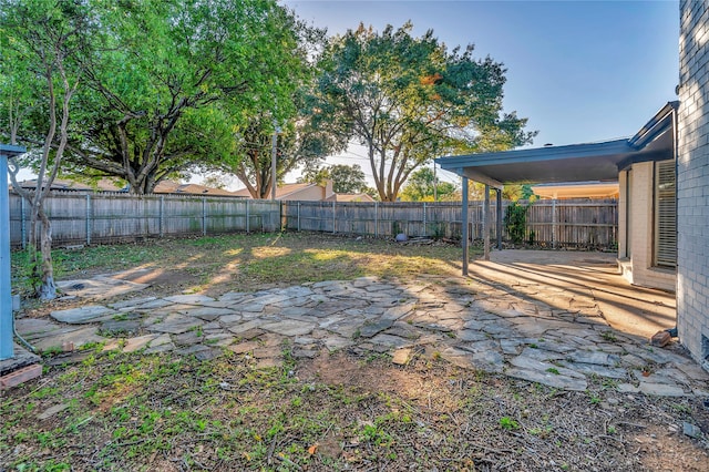 view of yard with a patio