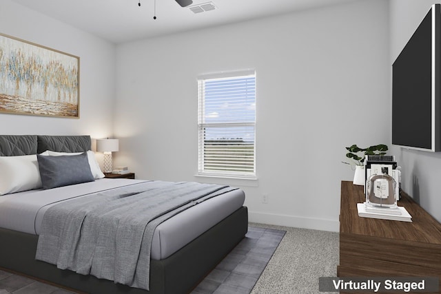 view of carpeted bedroom