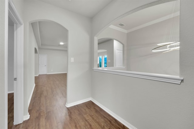 hall featuring hardwood / wood-style floors