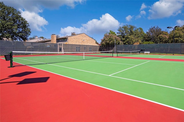 view of tennis court