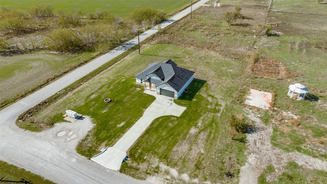 bird's eye view featuring a rural view