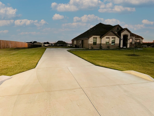 exterior space with a front yard