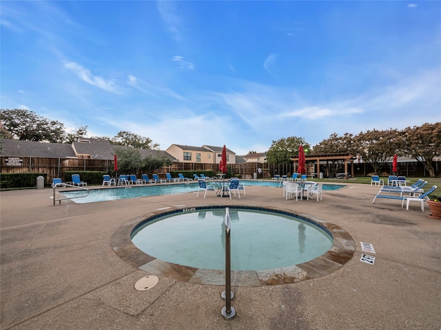 view of pool with a patio