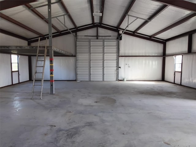 garage with a carport