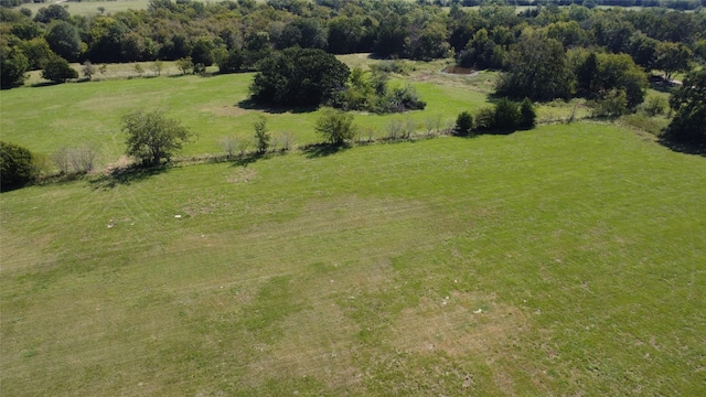 drone / aerial view with a rural view